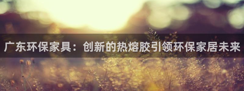 沐鸣2平台正规么：广东环保家具：创新的热熔胶引领环保家居未来